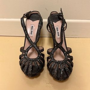 Miu miu sparkly sandals